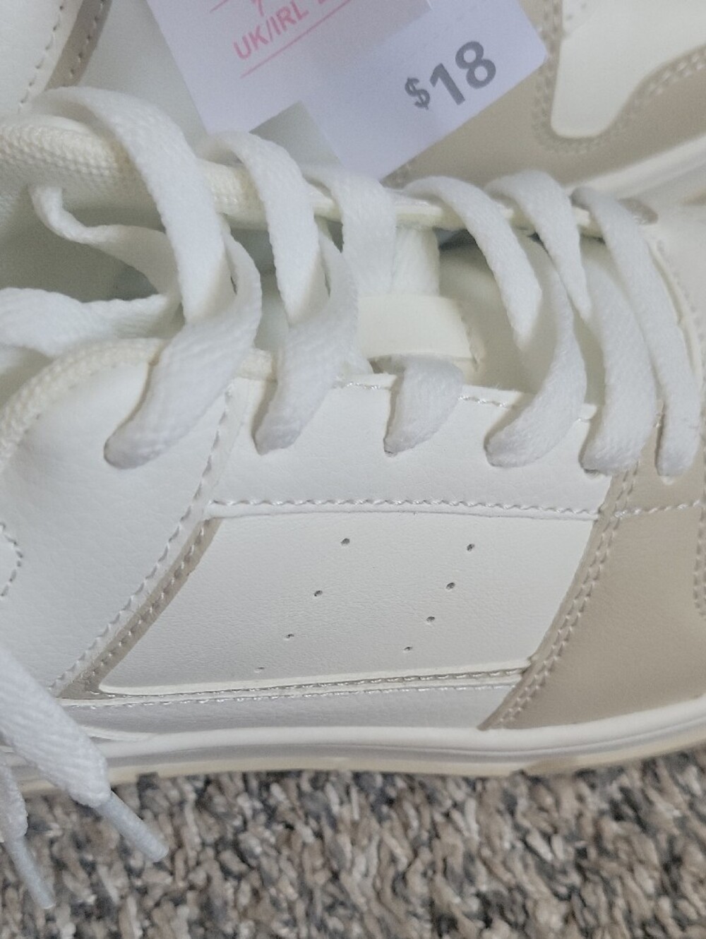 Primark White and Beige Low-Top Trainers - Picture 5 of 9